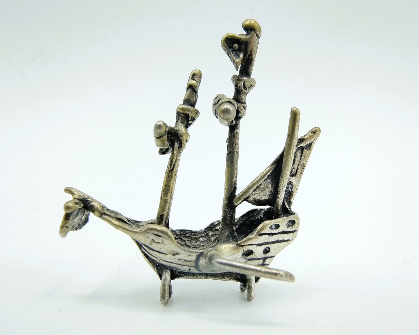 Zilveren miniatuur, zeilschip, Arezzo, Italië, 800