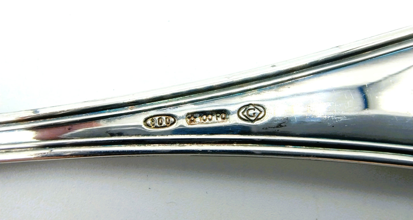 Zilveren bestekset in cassette, B. Greggio, Padova, Italië, 800