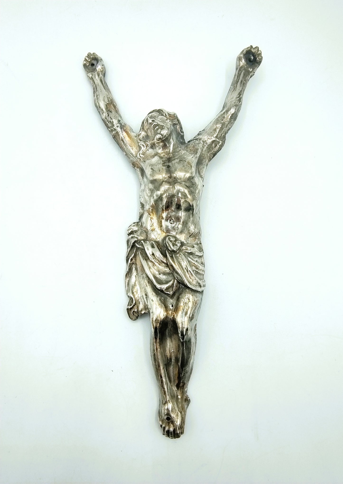 Silberkorpus auf Holzkreuz, 18. Jahrhundert