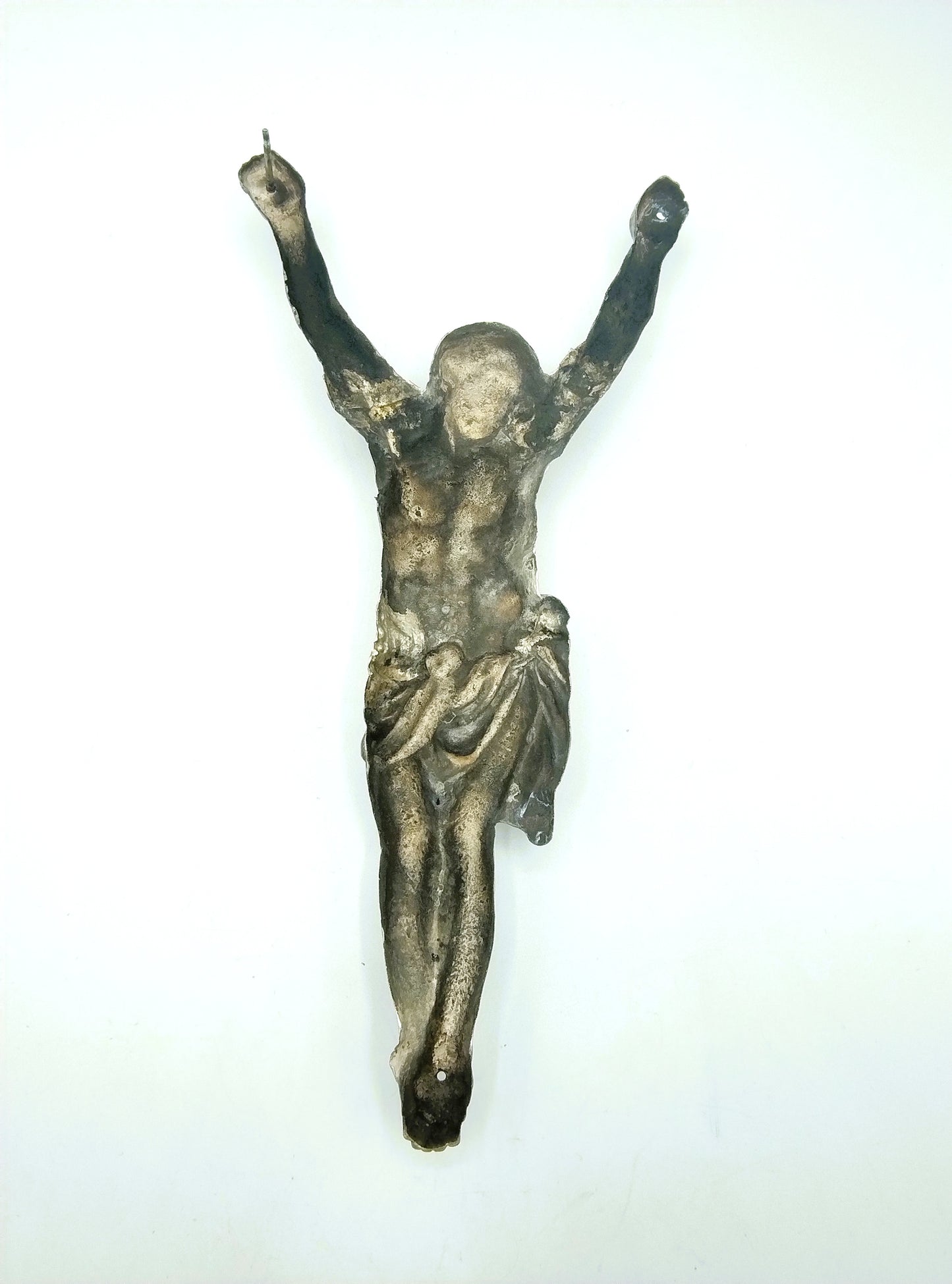 Silberkorpus auf Holzkreuz, 18. Jahrhundert