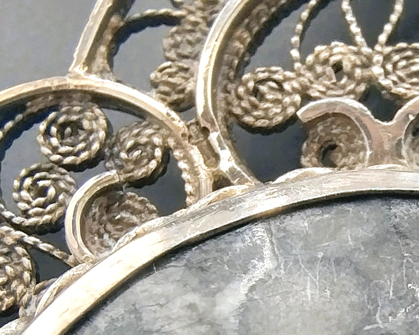 Silver pendant with tree agate, GJ van de Bergh Sr / Schoonhoven