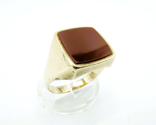 Gold-Siegelring mit Karneol, 21 mm.