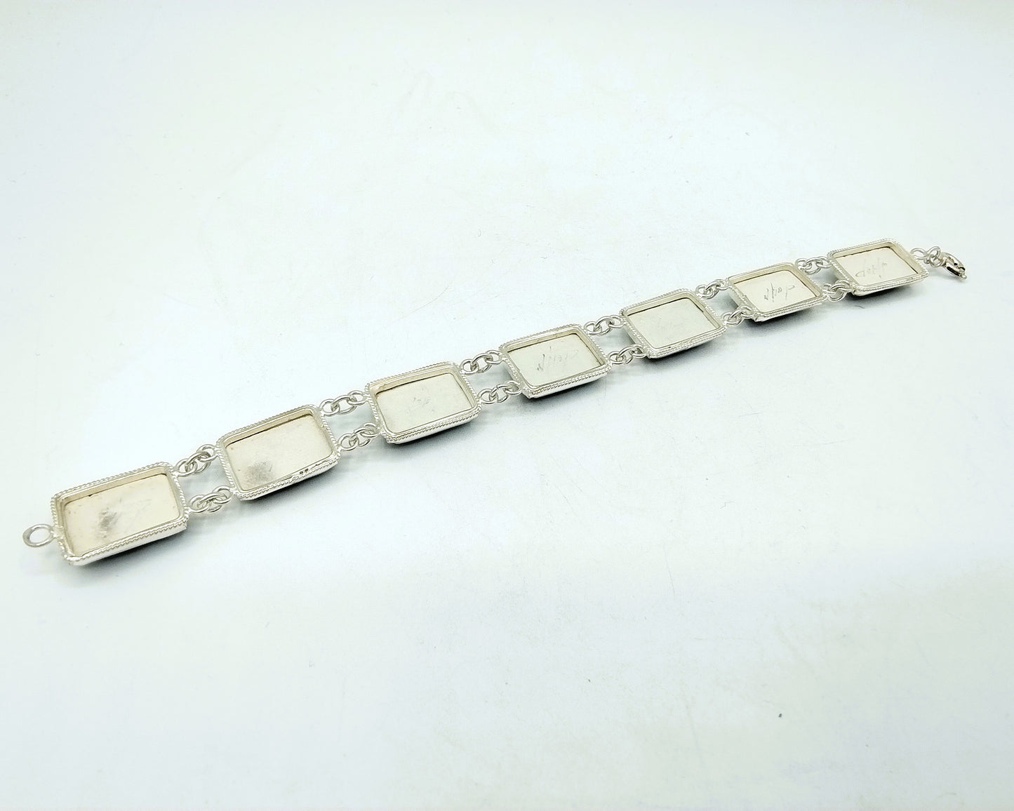 Zilveren armband, Delfts blauw, 835