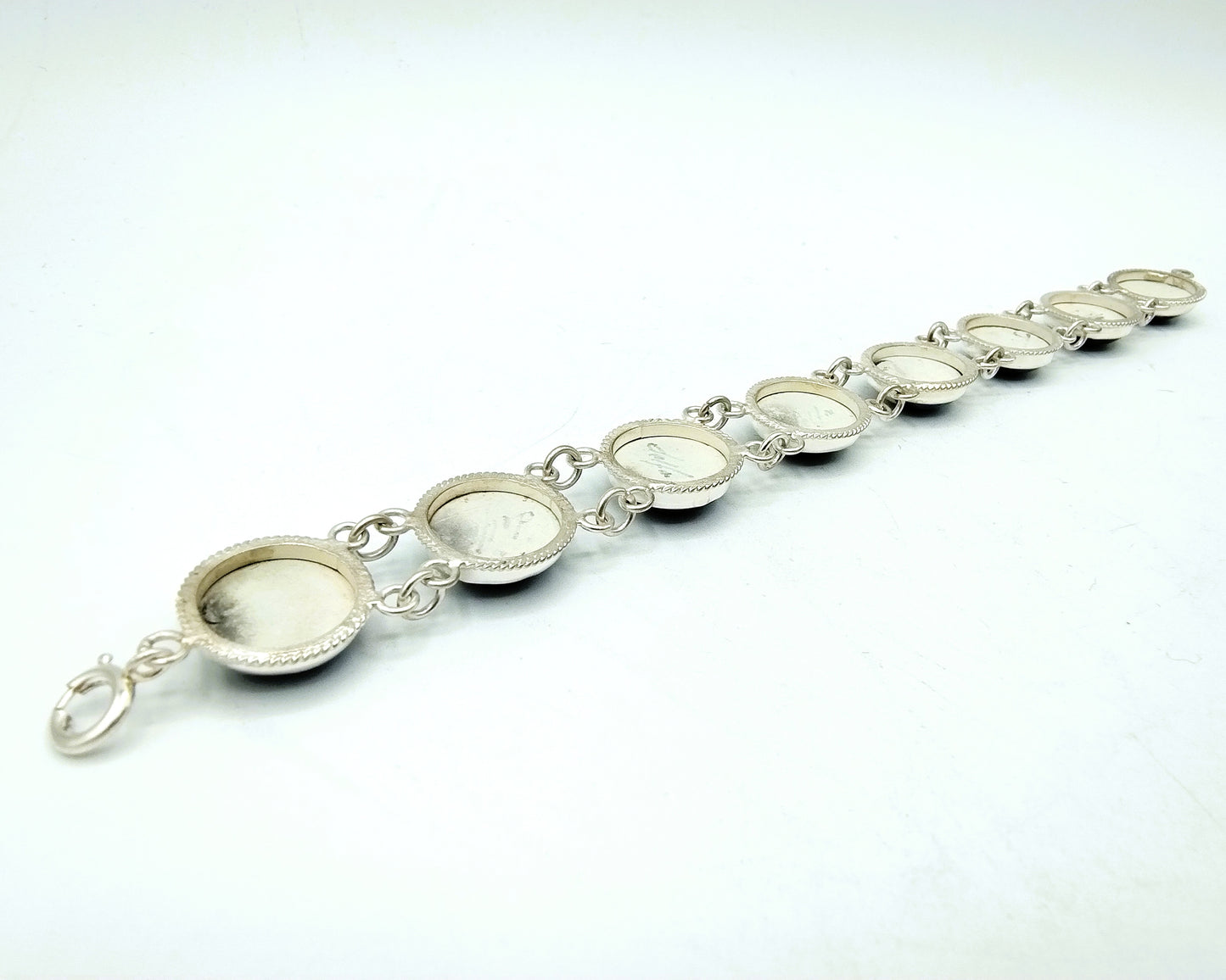 Zilveren armband, Delfts blauw, 835