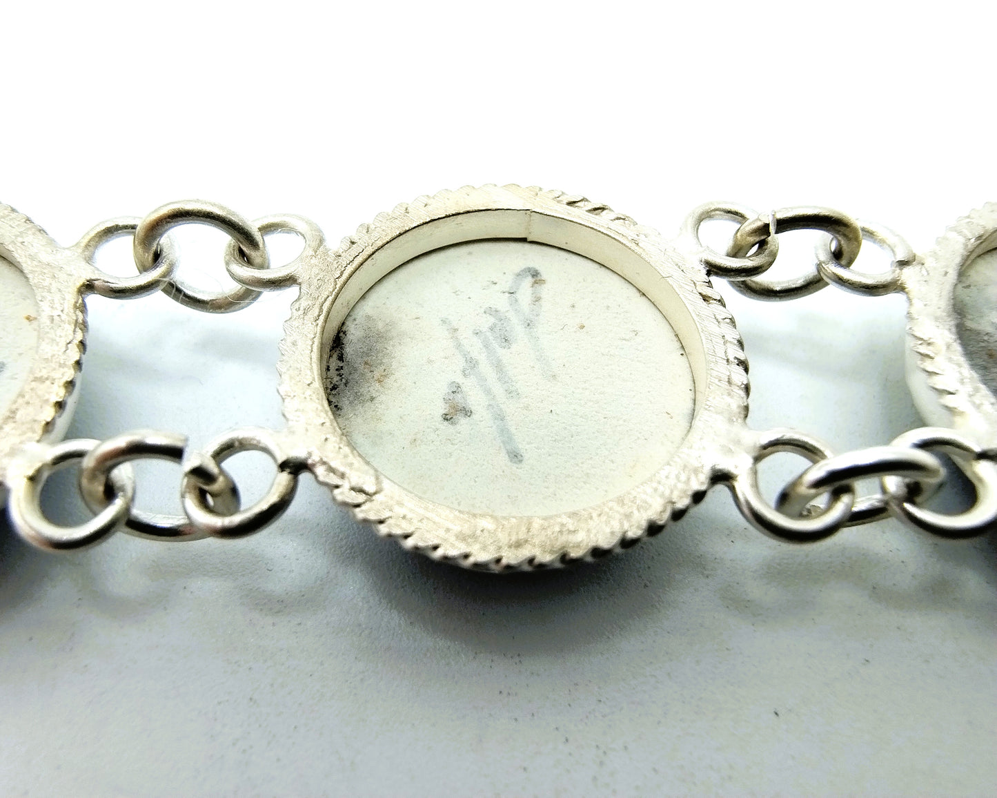 Zilveren armband, Delfts blauw, 835