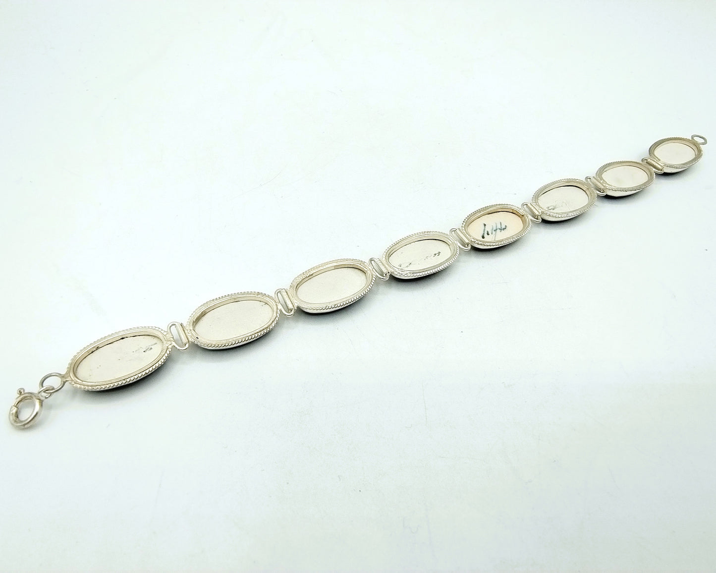 Zilveren armband, Delfts blauw, 835