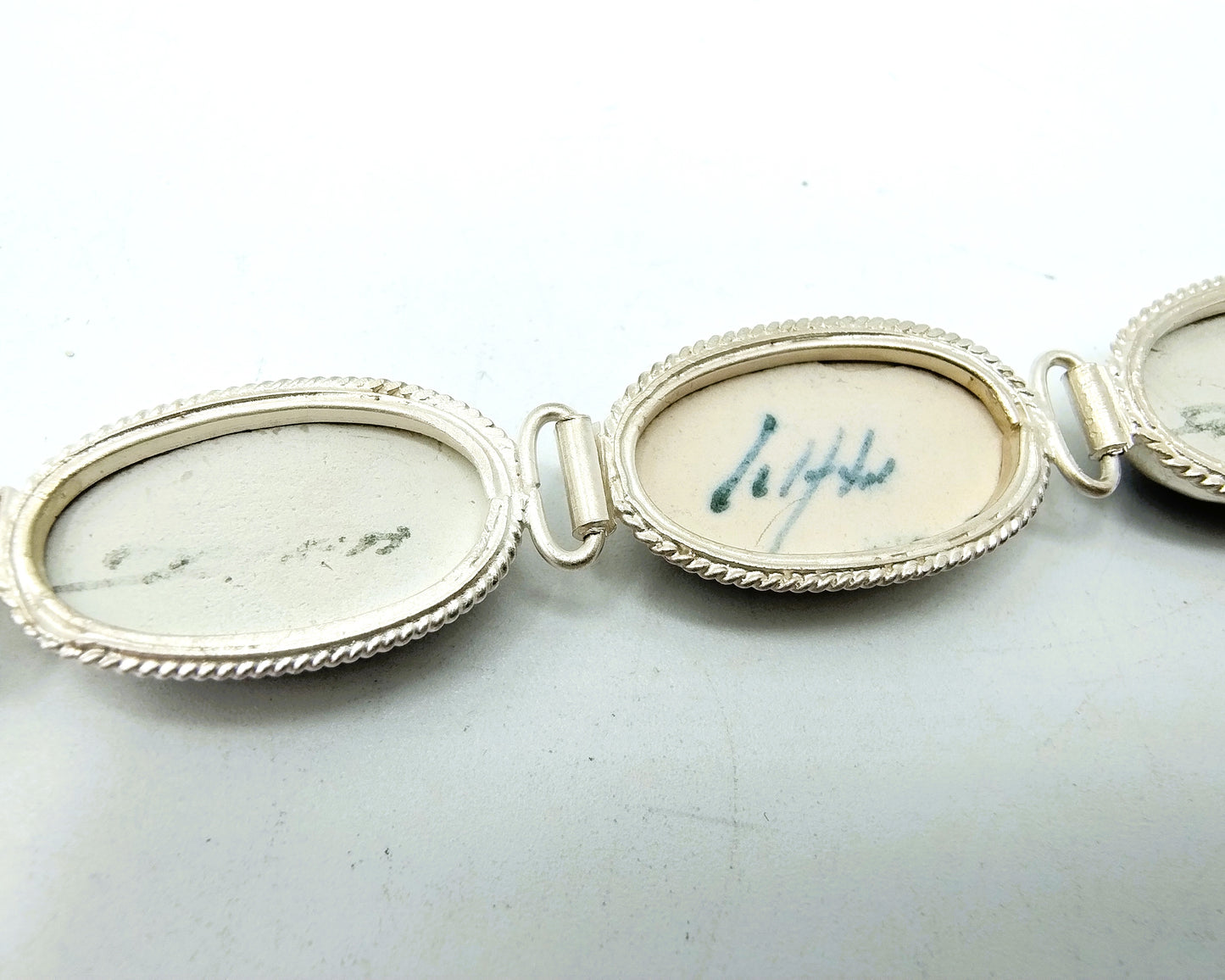 Zilveren armband, Delfts blauw, 835