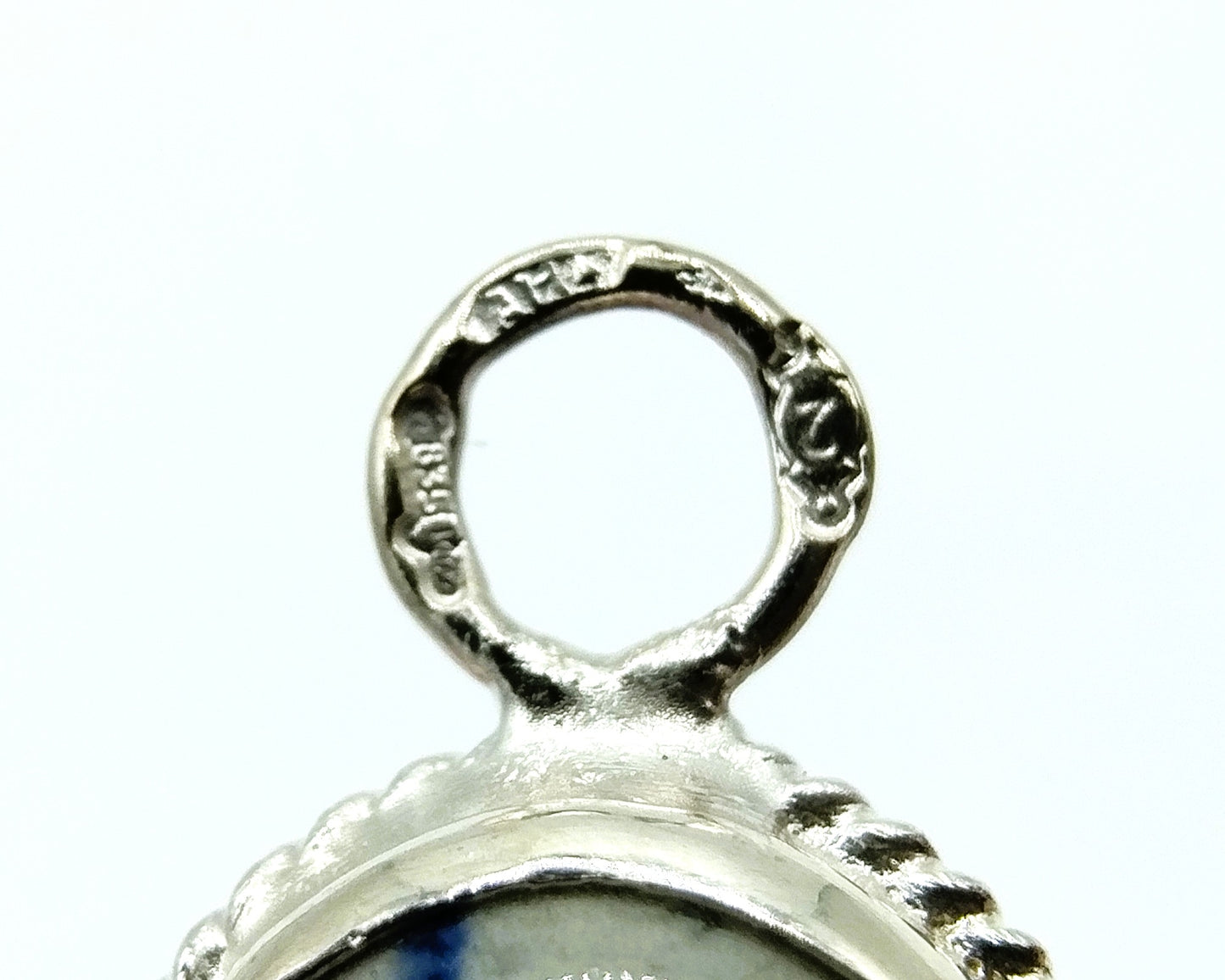 Zilveren armband, Delfts blauw, 835