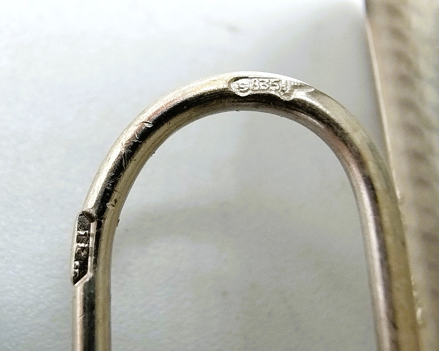 Zilveren oorbellen, Delfts blauw, 835