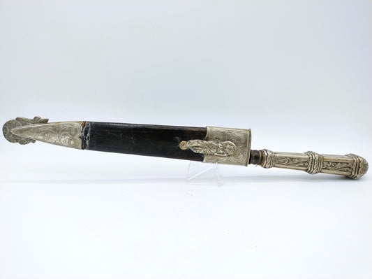 Zilveren gaucho mes met schede en zilveren beslag, Argentinië, 19e eeuws