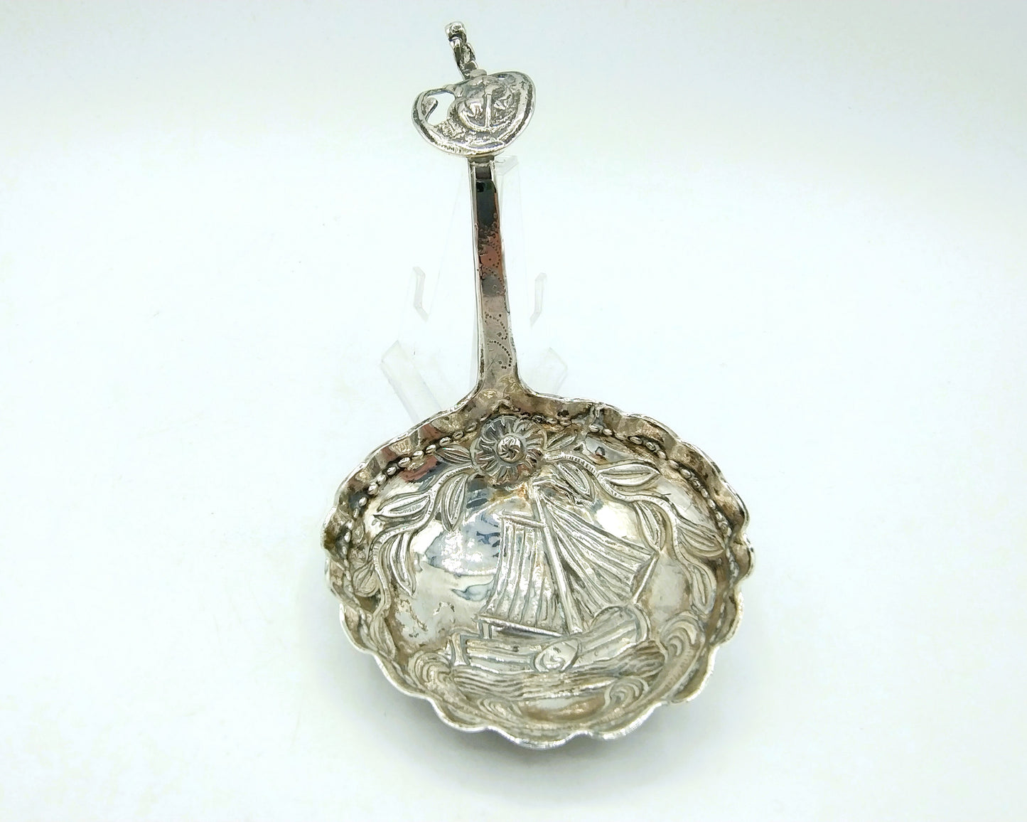 Silver cream spoon, HW Schut, Leeuwarden, 1809