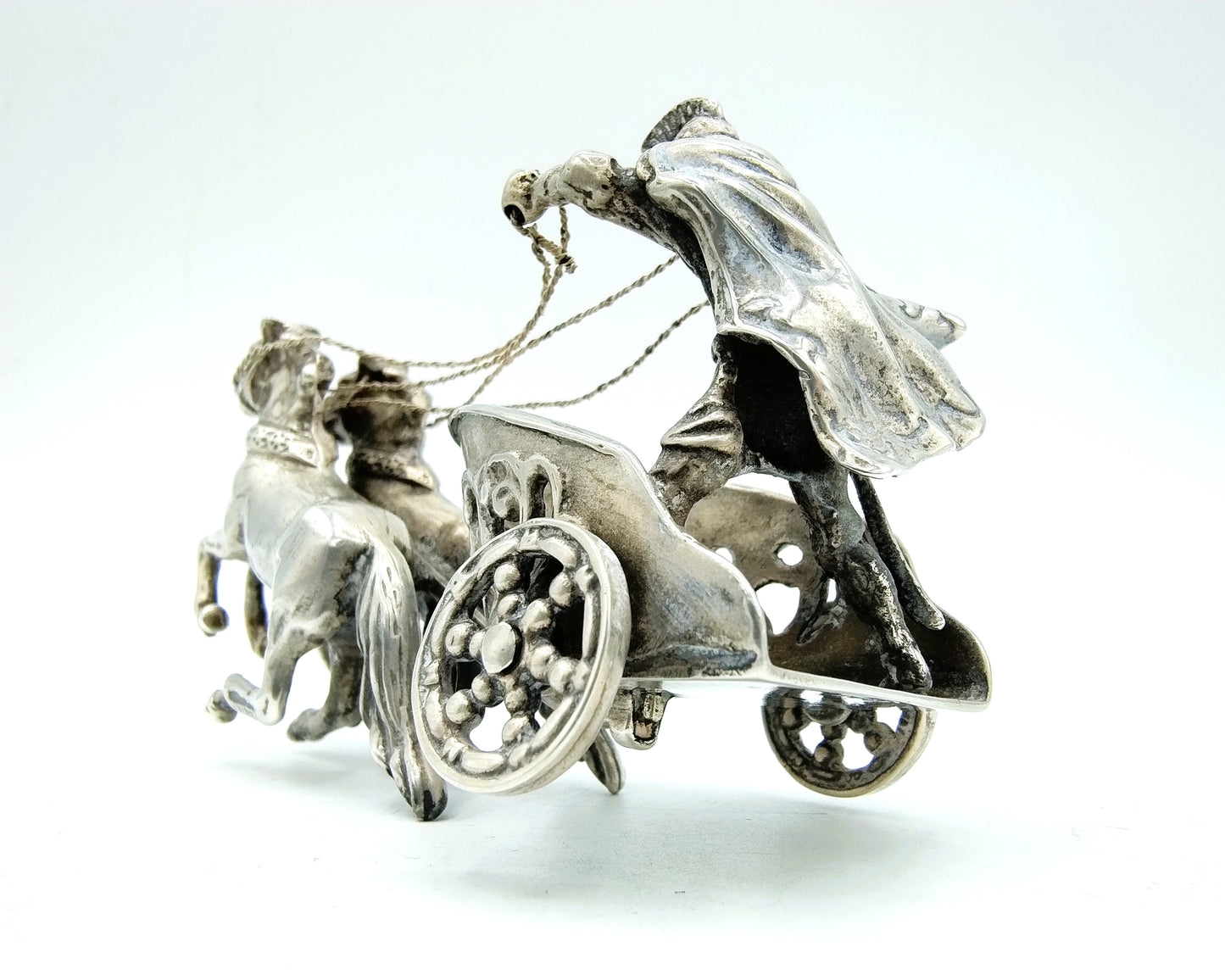Zilveren miniatuur strijdwagen, J.W. van Waveren, Haarlem, 1978