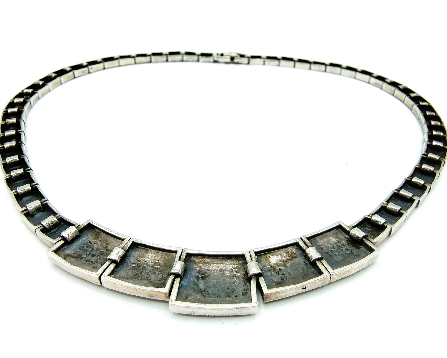 Art Deco silver necklace with marcasite, 925 sterling silver