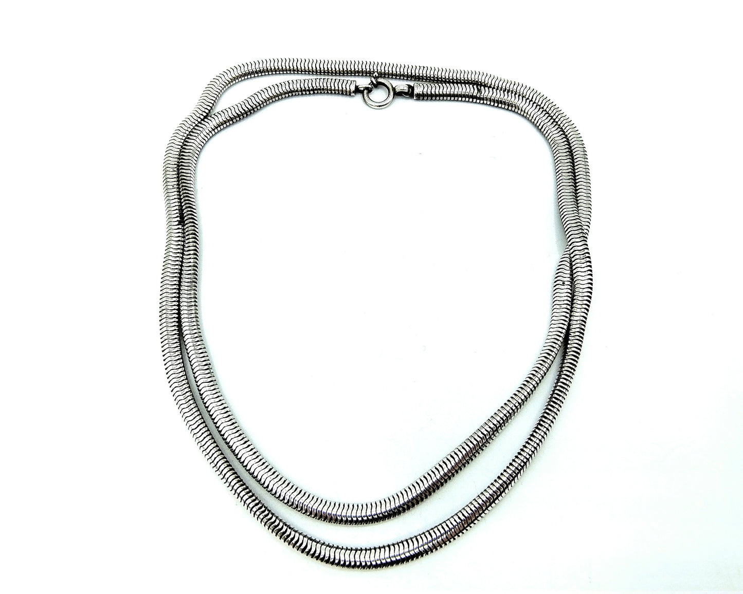 Zilveren slangenketting, 83 cm