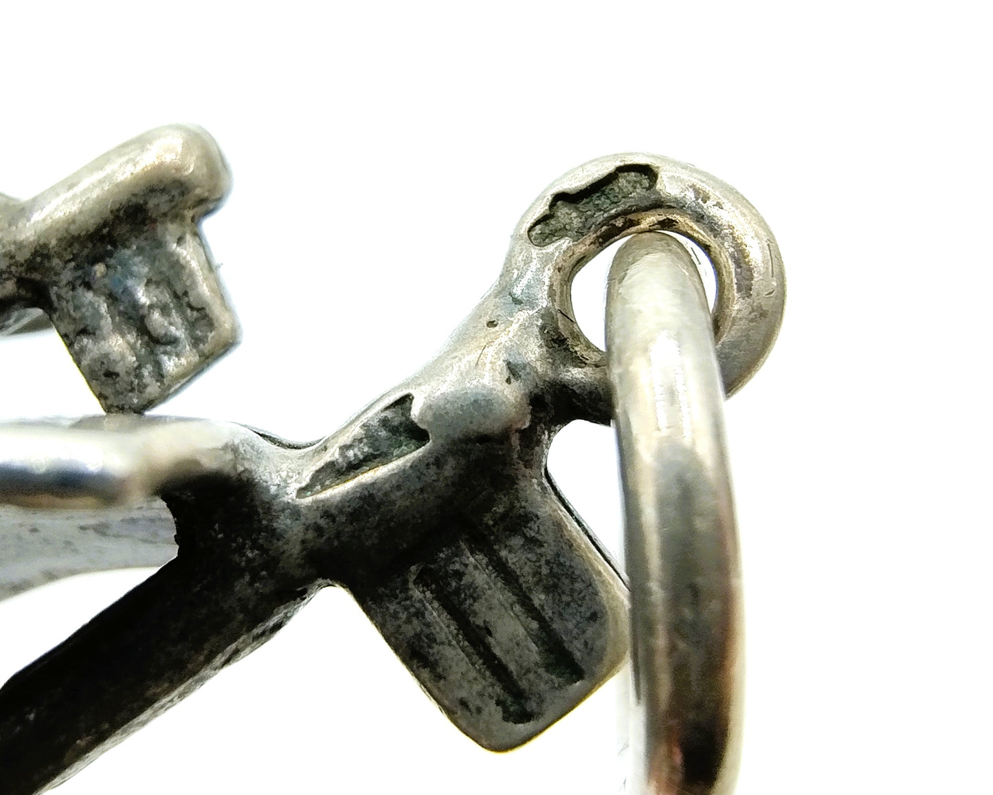 Heavy silver ship pendant, 835