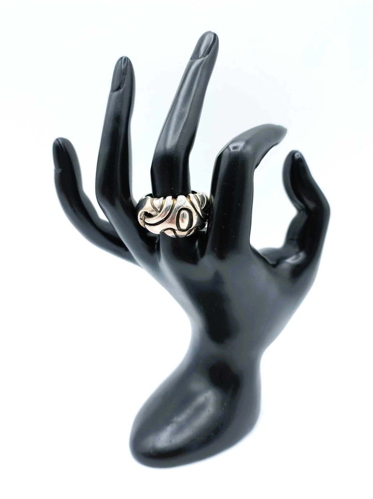 Silver men's ring, B. Man, 20 mm.