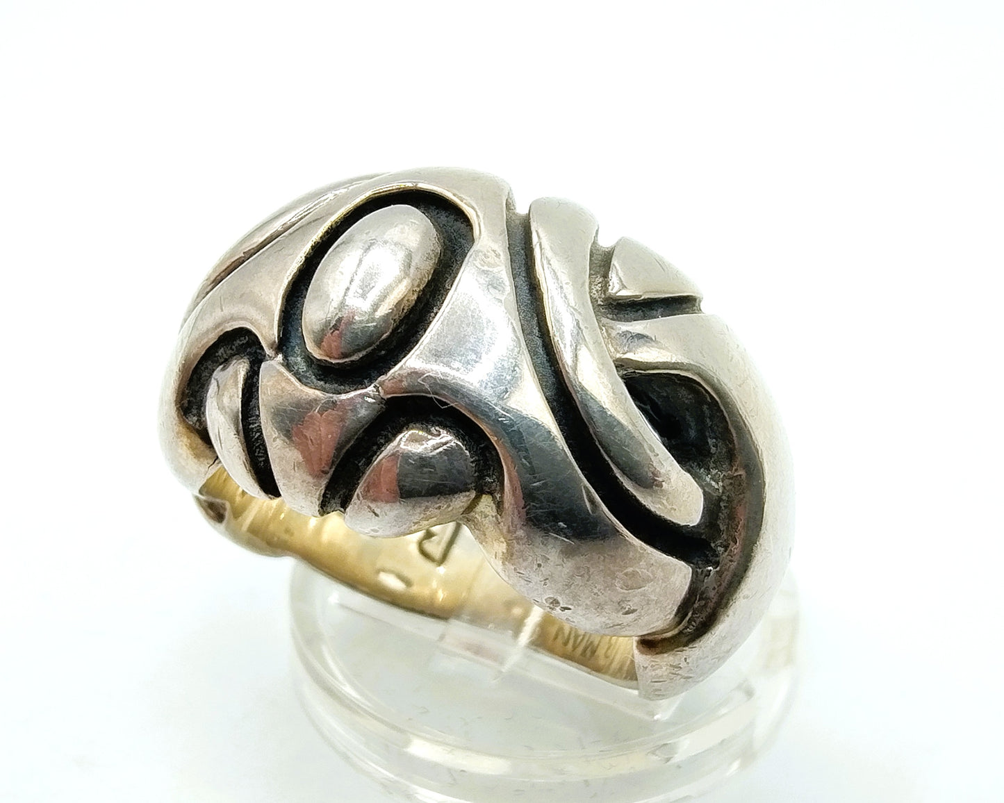 Silver men's ring, B. Man, 20 mm.
