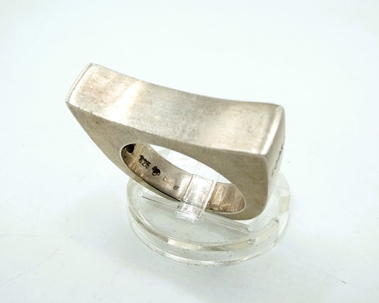 Zilveren unisexring, Look!, 17,5 mm