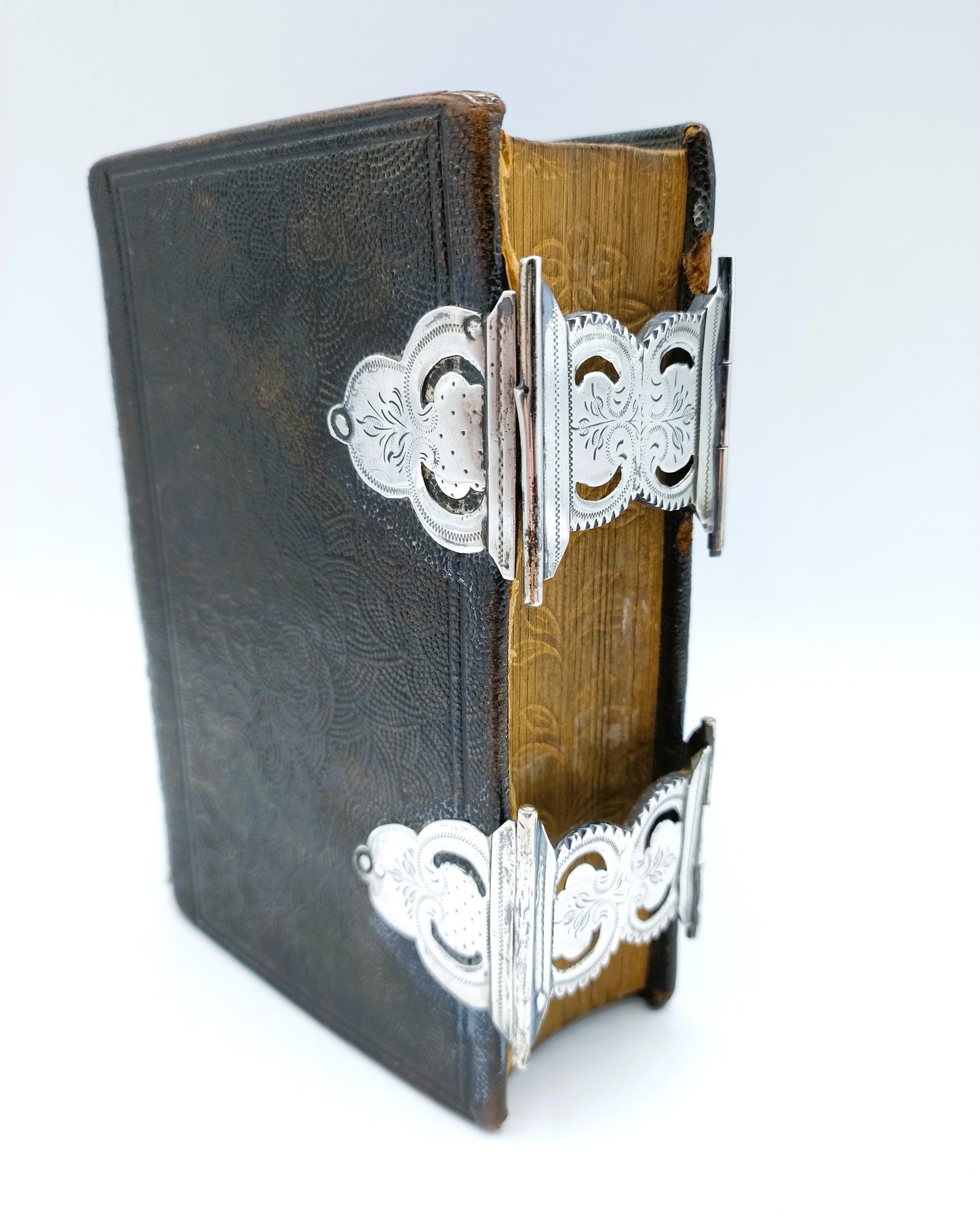 Bibel mit Silberverschlüssen, AJ Nobel, Schoonhoven, 1890
