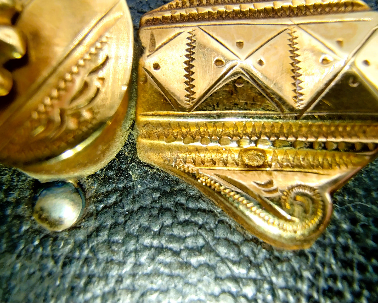 Bible with gold snap lock, 19th century