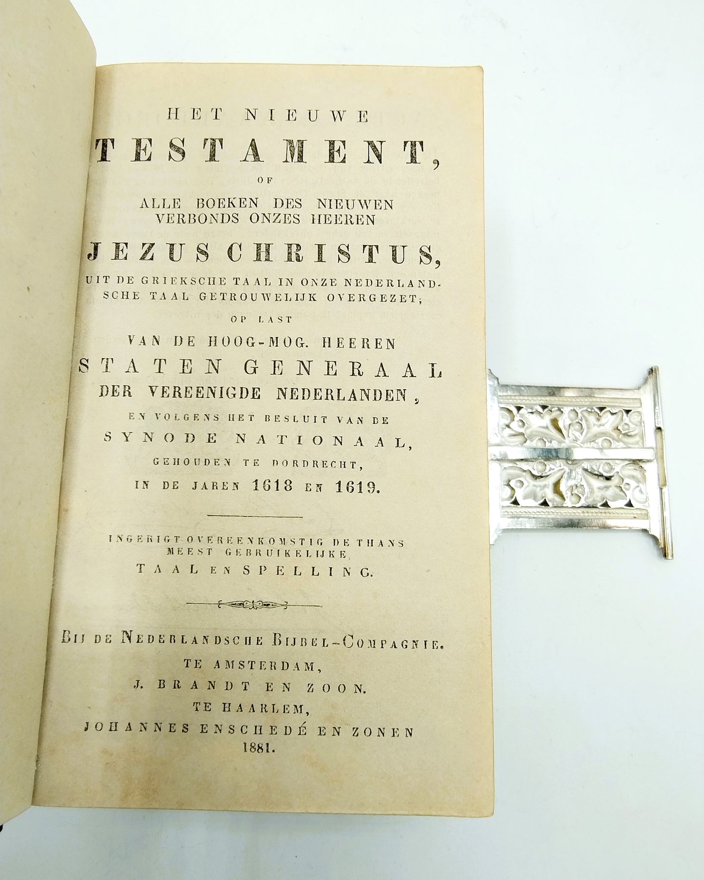 Bibel mit Silberverschluss, SF Reitsma, Heerenveen, 1887