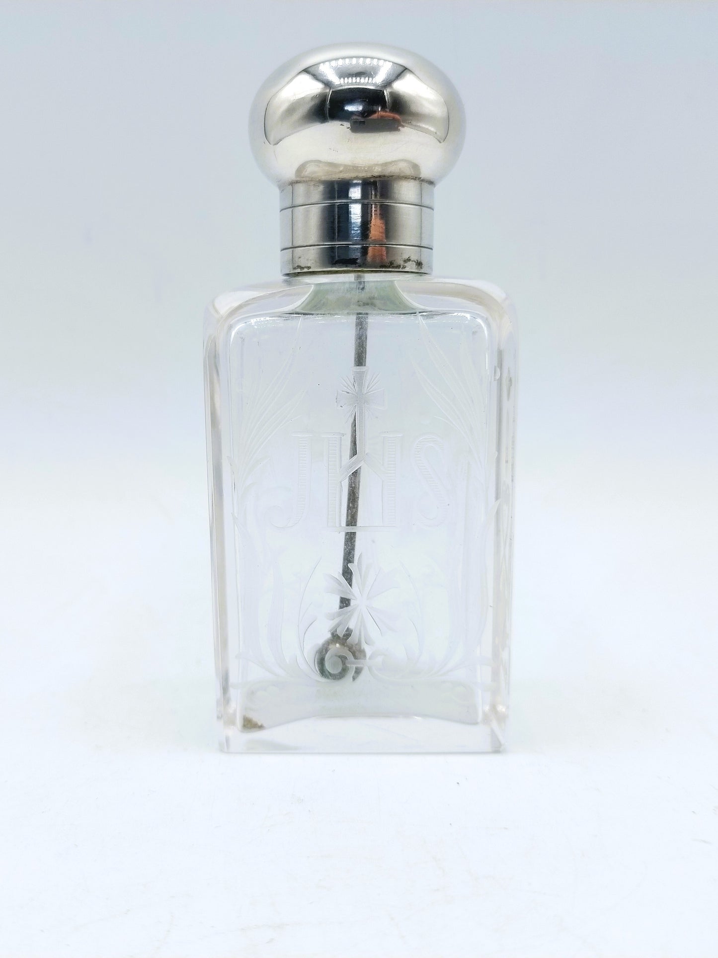 Weihwasserflasche mit Silberverschluss, Prag, um 1880