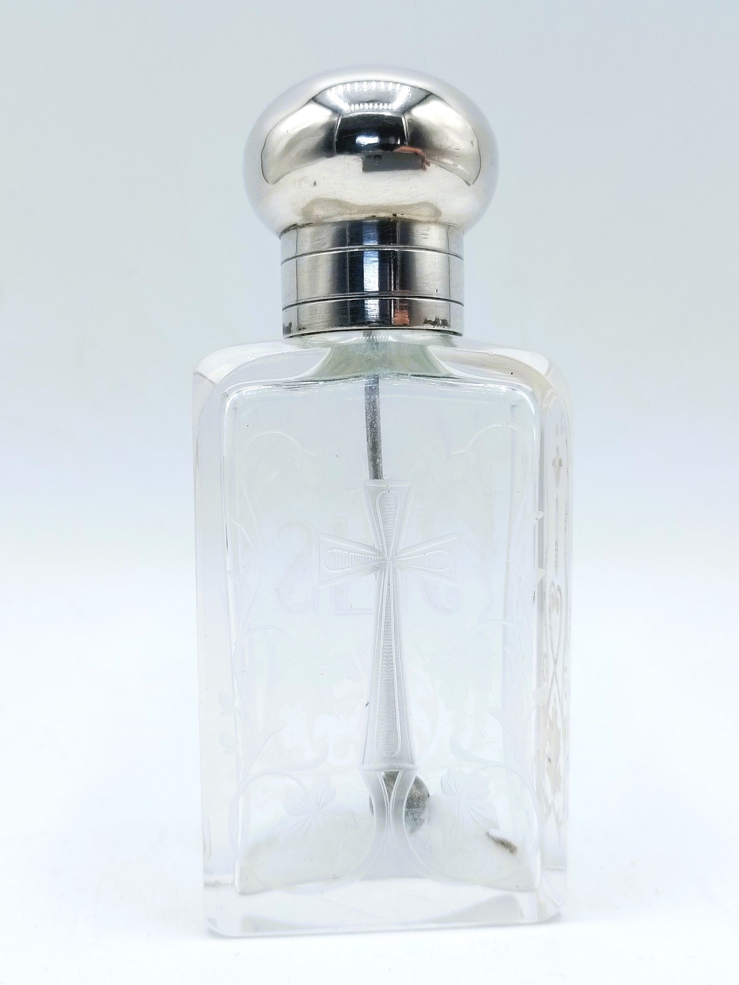 Weihwasserflasche mit Silberverschluss, Prag, um 1880