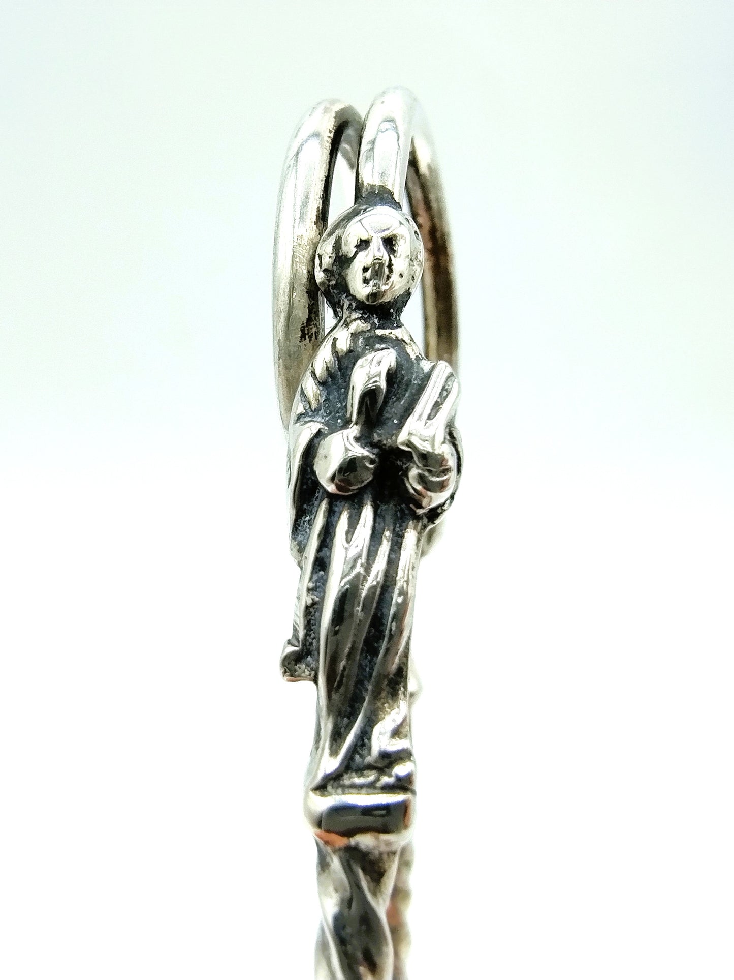 Zilveren klontjestang met apostelen, H. Hartman, Schoonhoven, ca. 1900
