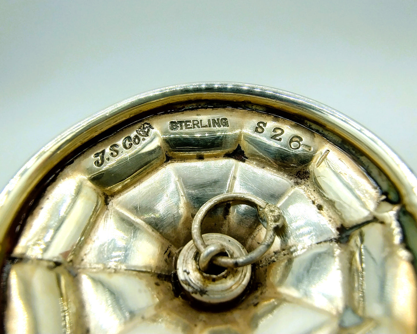 Zilveren peper- of zoutstrooier, Jennings silver company, Irvington, 925