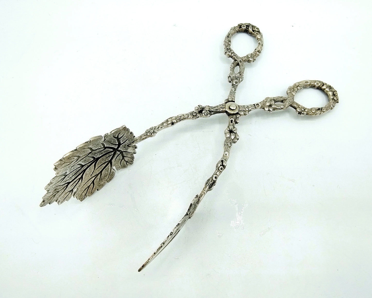 Zilveren petit four- of druiventang, H. Hooykaas, Schoonhoven, 835