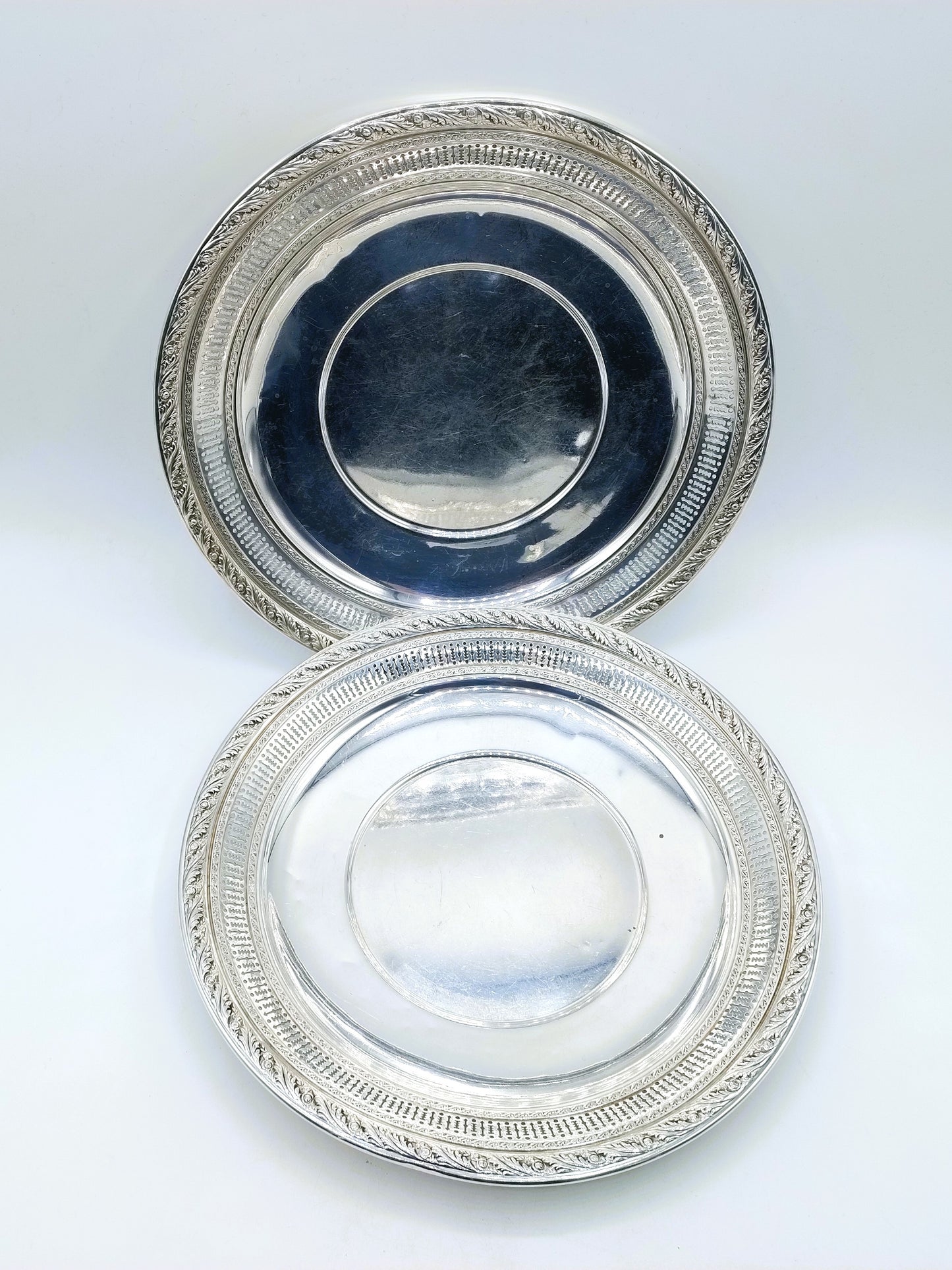 Silver plates (2x), Wallace, USA, 925