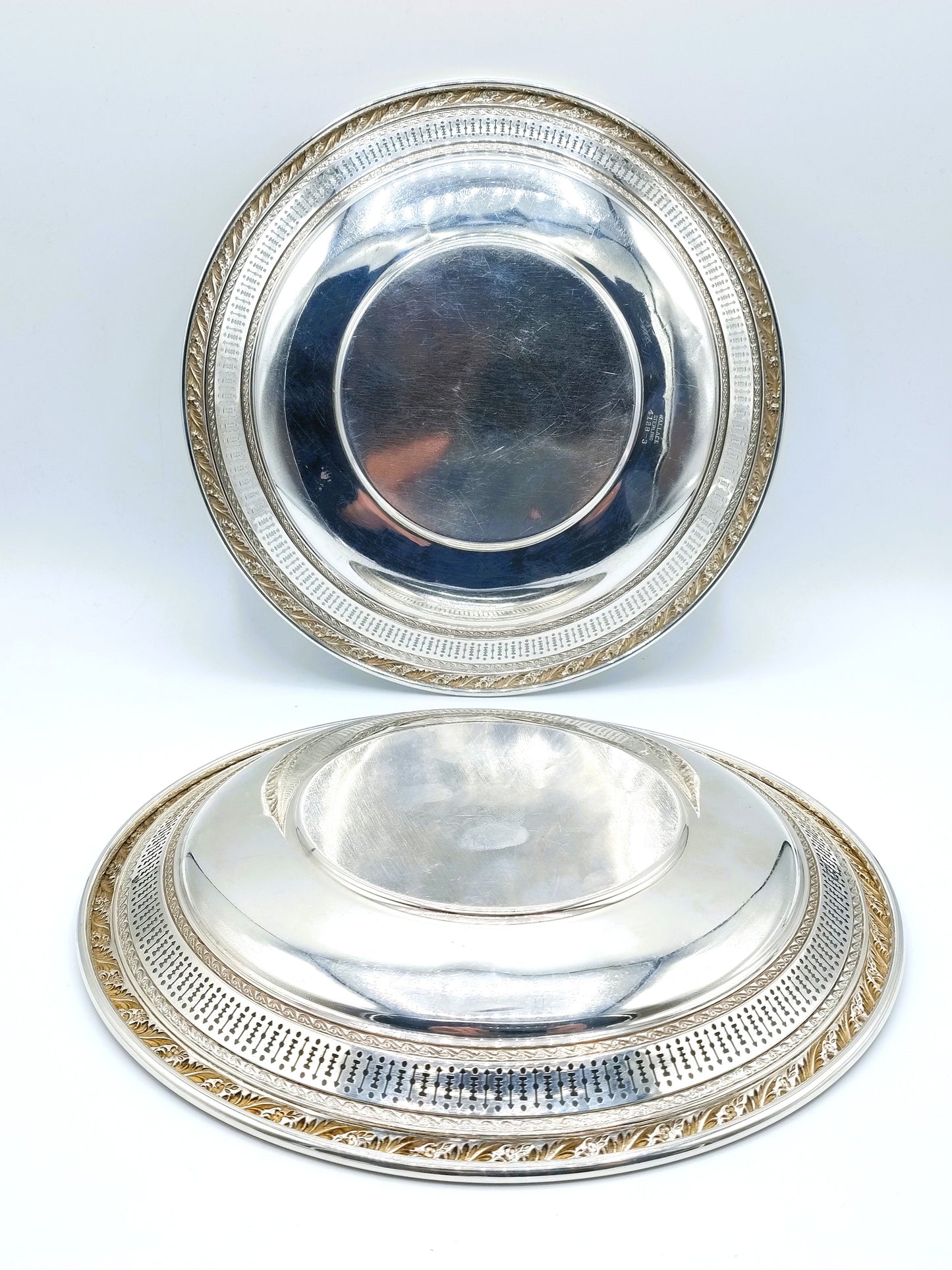 Silver plates (2x), Wallace, USA, 925