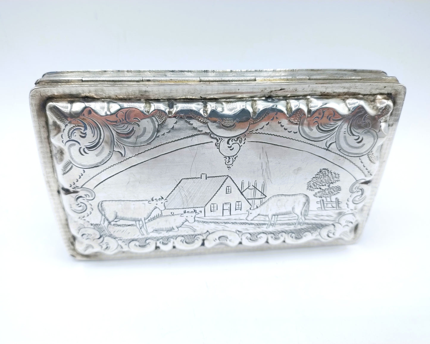 Zilveren tabaksdoos, W. de Pleyt / Schoonhoven, 19e eeuws