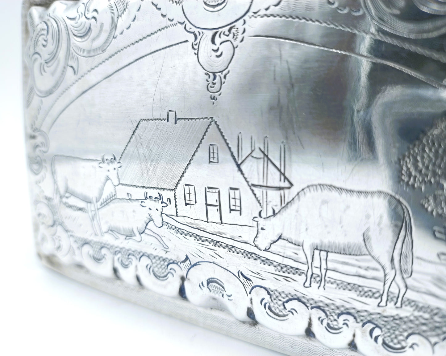 Zilveren tabaksdoos, W. de Pleyt / Schoonhoven, 19e eeuws
