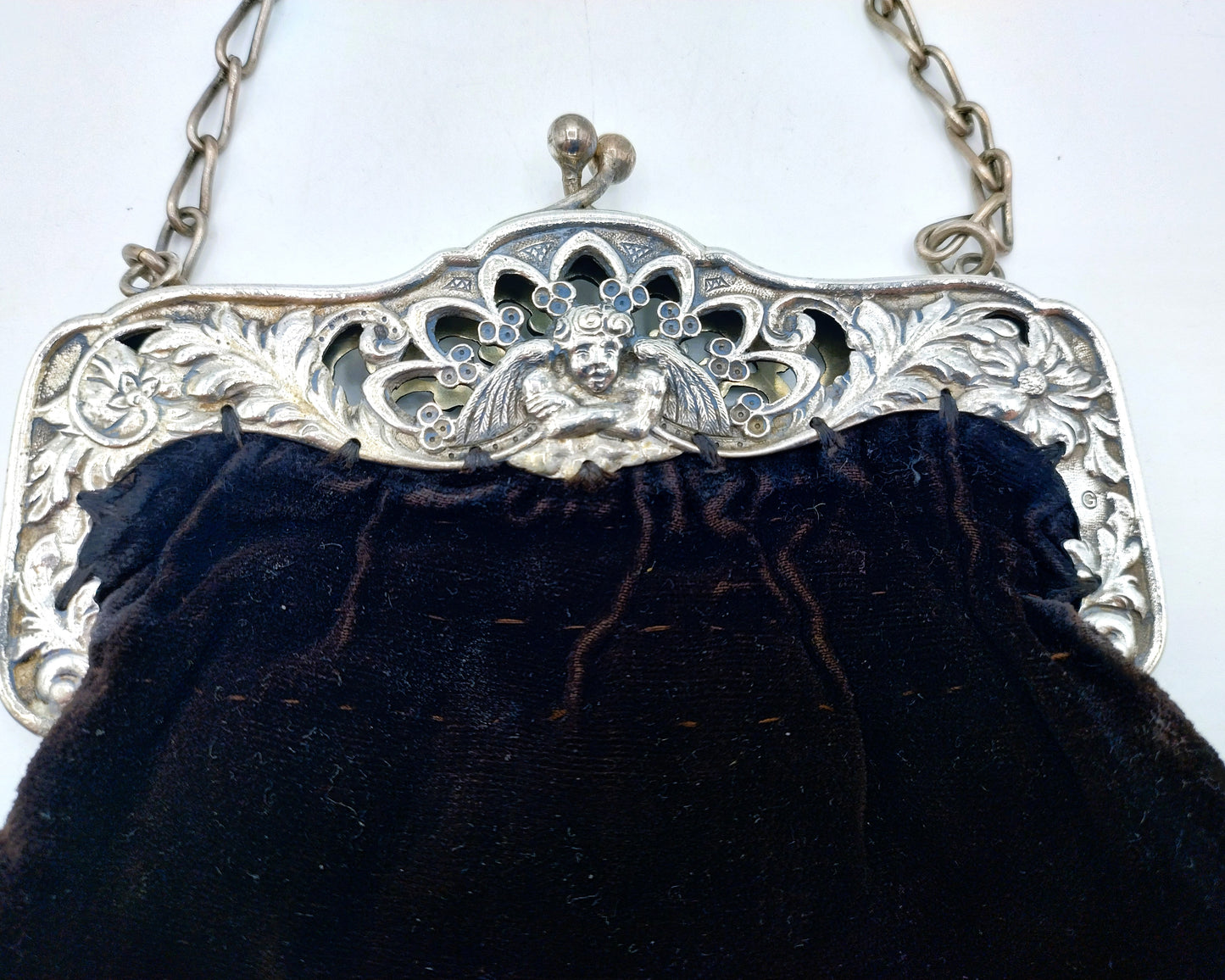 Silver bag clasp, W. Brehm, Heusden, Schoonhoven, 1916