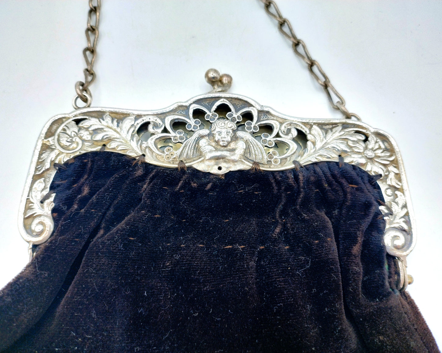 Silver bag clasp, W. Brehm, Heusden, Schoonhoven, 1916
