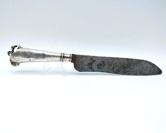 Zilveren mesheft met lemmet, 18e eeuws
