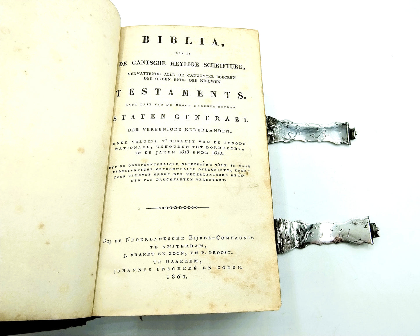 Bible with silver locks, G. Boomsma / Meppel, 18th century