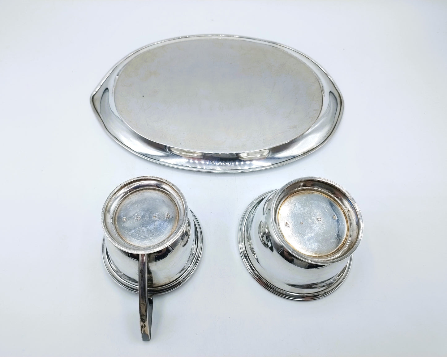 3-piece silver cream set, Fa. Begeer, Utrecht, 20th century