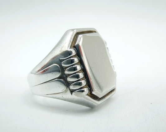 Silberner Siegelring, Herren, 18 mm