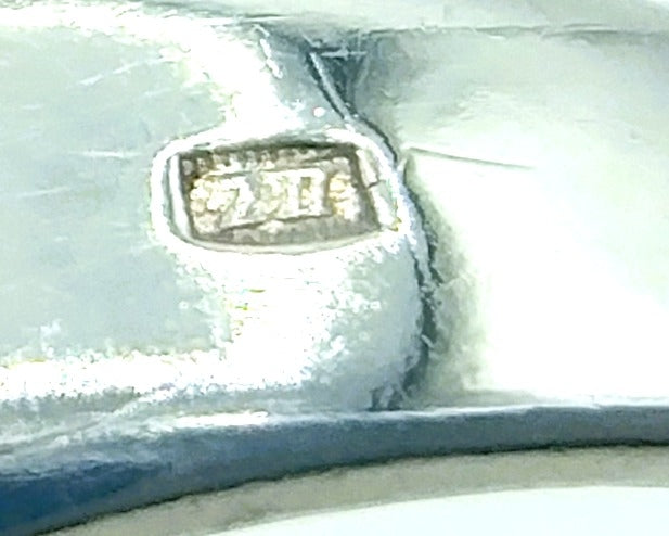 Silver signet ring, men, 18 mm