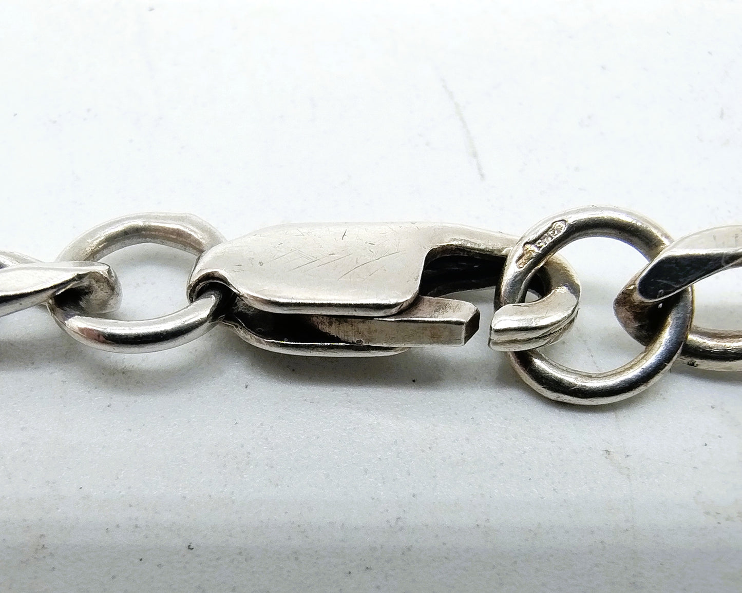 Zilveren figaro schakel armband, 19,5 cm.