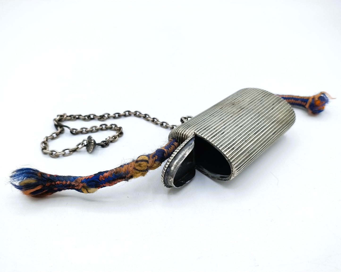 Silver vesta case, imported into France, 19th century