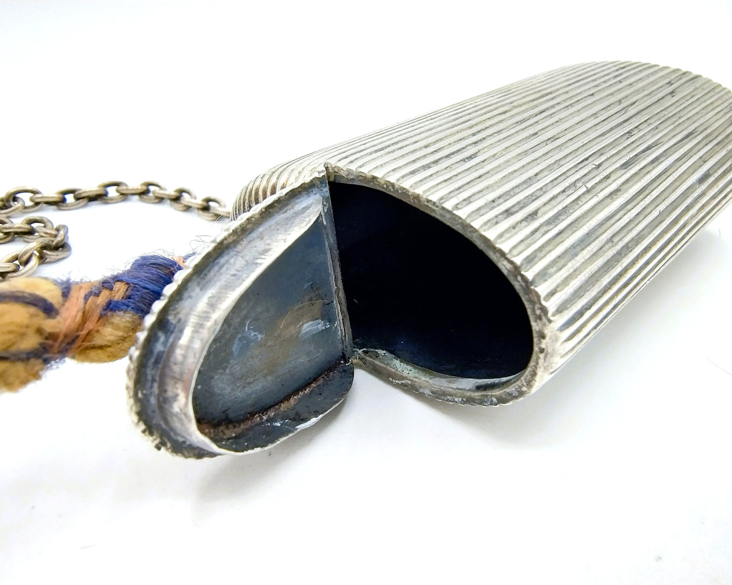 Silver vesta case, imported into France, 19th century