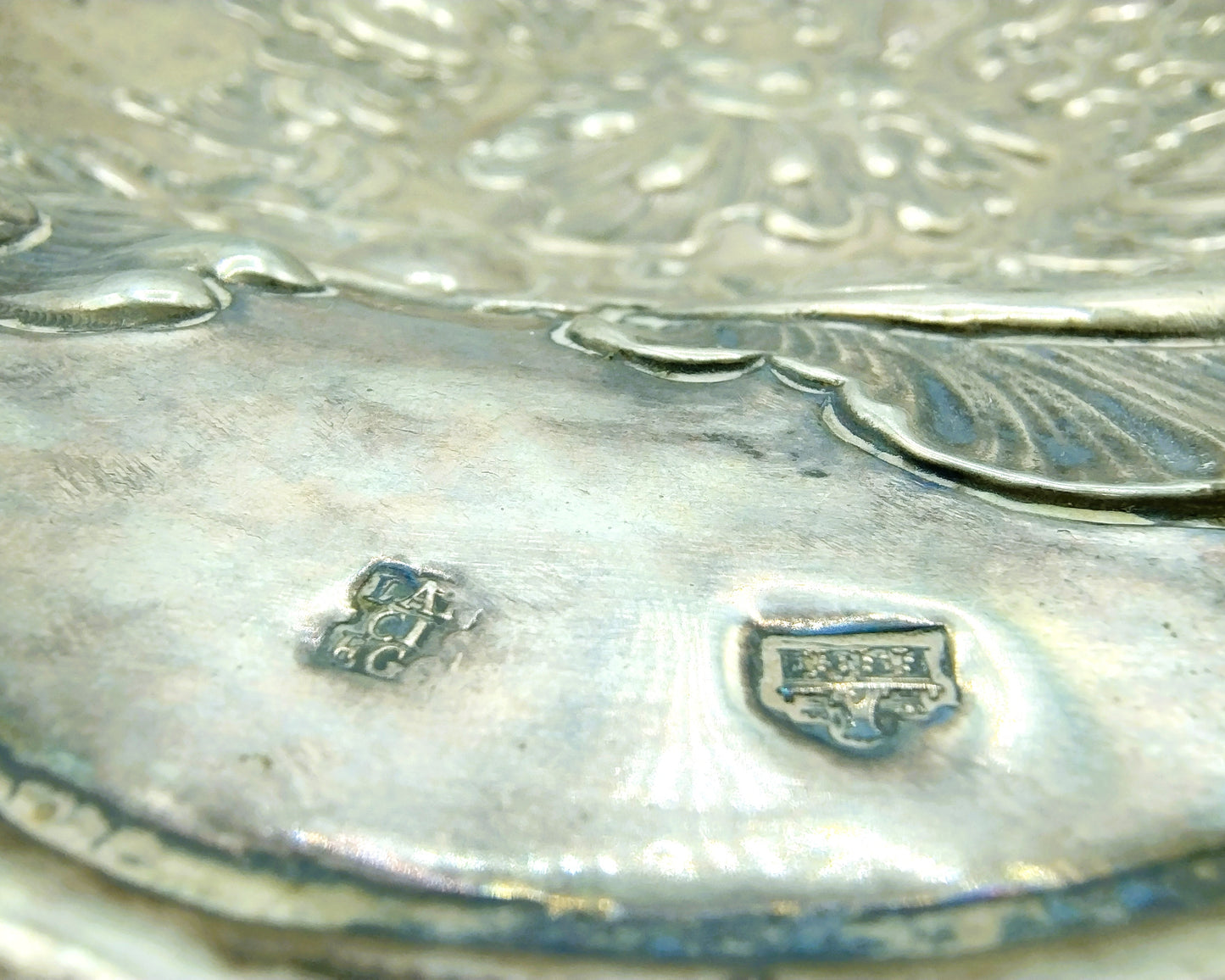 Zilveren schaal, F. A. Gonzalez de Lanciego, Logrono, Spanje, 18e eeuws