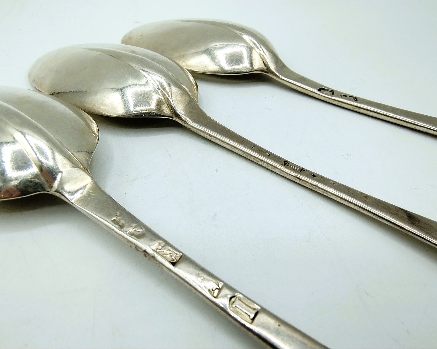3 Silver spoons, London, England, 1724