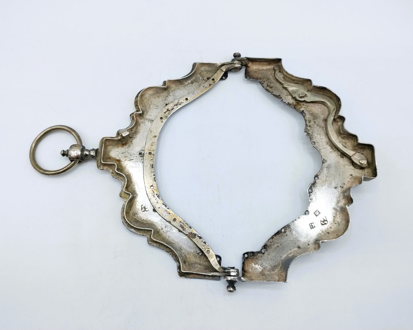 Zilveren tasbeugel (papegaaien), G. Swaantjes, Schoonhoven, 1789