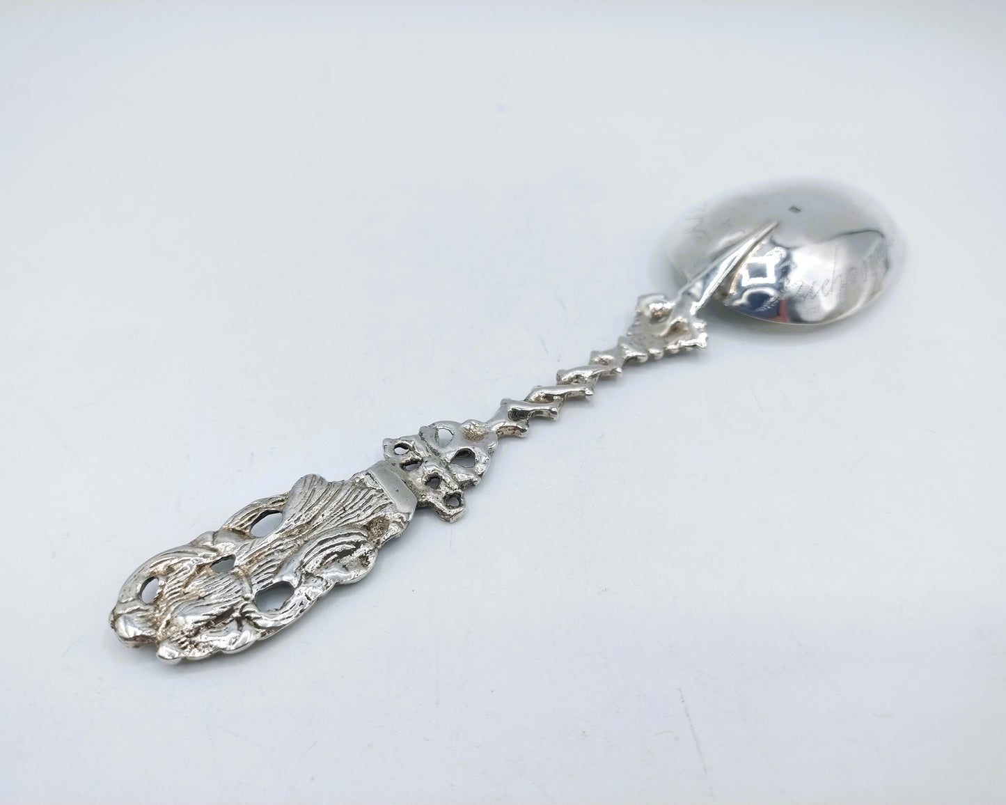 Silver birth spoon, F. Baarda, Almenum / Franeker, 19th century