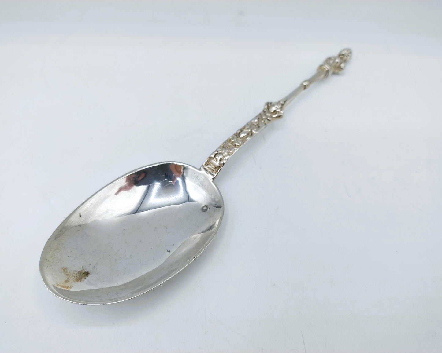 Silver occasional spoon, pseudomarks, 1883