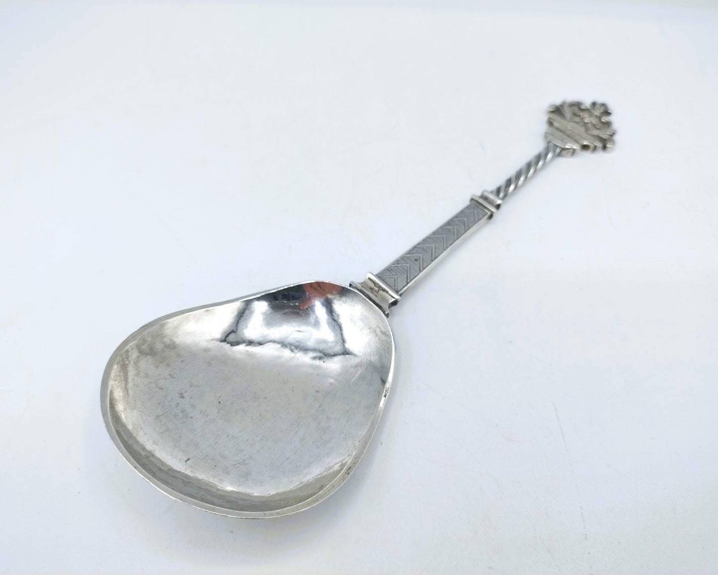 Silver occasional spoon, pseudo hallmarks, 19th century